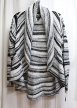 Load image into Gallery viewer, Style &amp; Co. - Black &amp; White Shawl Collar Cardigan Sweater - Size L (w/ Tag)