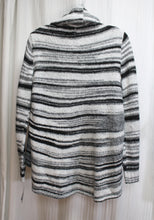 Load image into Gallery viewer, Style &amp; Co. - Black &amp; White Shawl Collar Cardigan Sweater - Size L (w/ Tag)