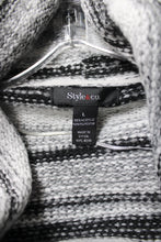 Load image into Gallery viewer, Style &amp; Co. - Black &amp; White Shawl Collar Cardigan Sweater - Size L (w/ Tag)