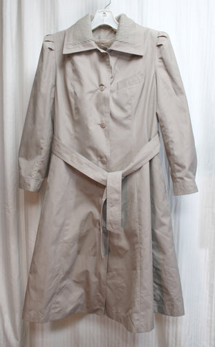 Vintage - Positively Petite by Mervyn's - Warm Gray removeable Insolated Lining, Puff Sleeve Coat - Size 6