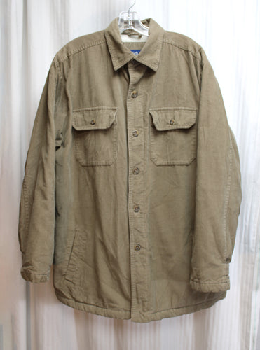 Men's Vintage - High Sierra - Tan Sherpa Lined Corduroy Jacket - Size L