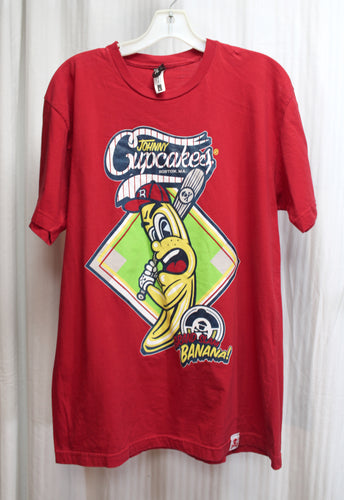 Johnny Cupcakes - Red Grand Slam Banana T-Shirt - Size L