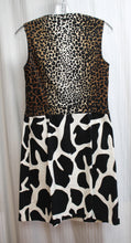 Load image into Gallery viewer, Derek Lam - Mixed Print Cheetah &amp; Giraffe w/ Buckle Detail Pocket Sleeveless Denim Dress - Size 4