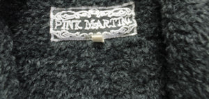 Pink Martini - Gray Cozy Deep Hooded Bishop Sleeves Fuzzy Cardigan Sweater - Size S
