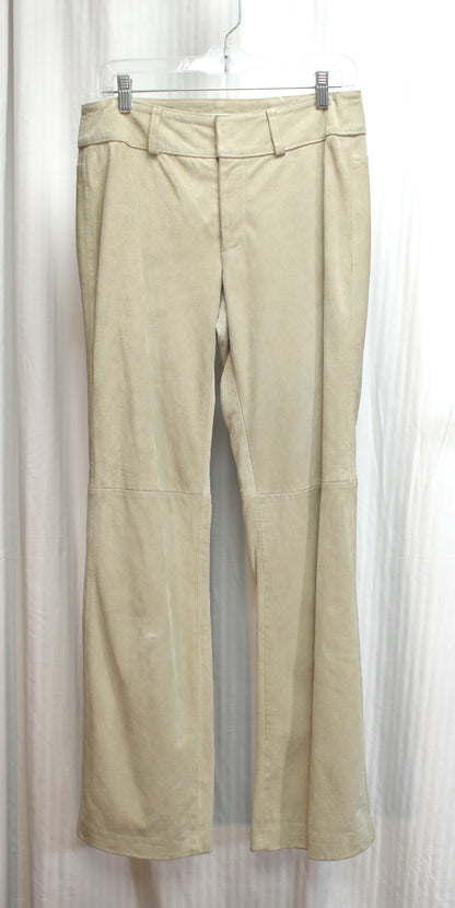 Banana Republic - Beige Boot Cut Suede Pants - Size 6