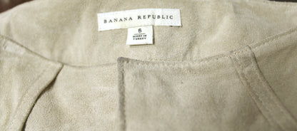 Banana Republic - Beige Boot Cut Suede Pants - Size 6