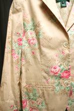 Load image into Gallery viewer, Lauren Ralph Lauren - Beige w/ Rose Print Blazer Jacket - Size 8