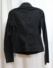 Load image into Gallery viewer, Vince - Unique Overlap, Hidden Button Placket Black Denim Jacket - Size XS