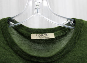Men's Fioroni Cashmere - Green Silk & Cashmere Blend Pullover Sweater - Size M