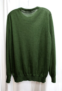 Men's Fioroni Cashmere - Green Silk & Cashmere Blend Pullover Sweater - Size M