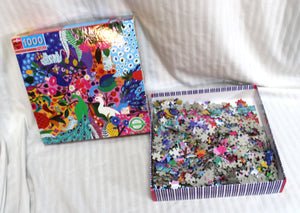 Eeboo - Monika Forsberg - Peacock Garden - 1000 PC Puzzle 23"x23"