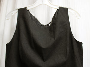 Tahari, Arthur G. Levine - Charcoal Gray Sleeveless Shift Dress - Size 10