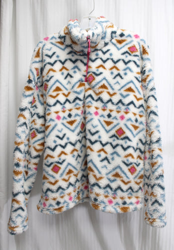 Eddie Bauer - White w/ Aztec Geometric Pattern 