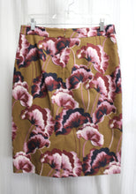 Load image into Gallery viewer, Ann Taylor - Brown w/ Purple Floral Pencil Skirt - Size 8