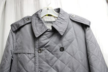 Load image into Gallery viewer, Men&#39;s - W.R.K. Work Rest Karma - Gray Quilted Double Breasted Belted Coat - Size L