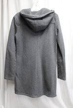 Load image into Gallery viewer, James Perse - Heathered Gray Hooded Cotton Soft Double Breasted Coat - Size 2