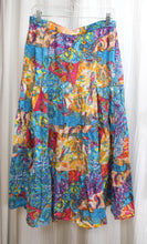 Load image into Gallery viewer, Vintage- Phool - Bright Mixed Paisley Flowy Skirt - Size L