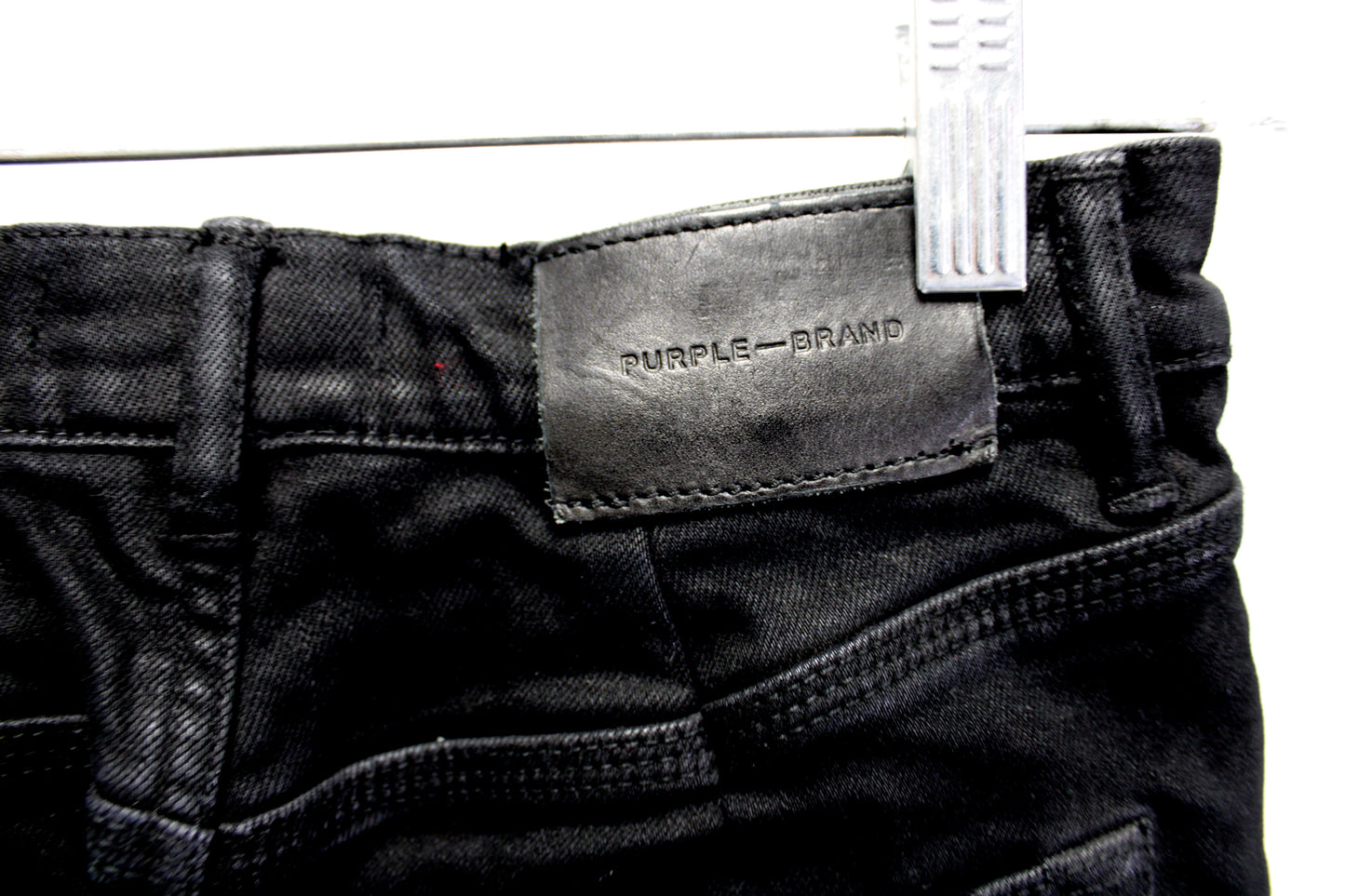 Purple Brand - Black Coated, Button Fly Skinny Jeans - Size 6