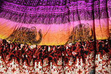 Load image into Gallery viewer, Mixed Print (w/ Elephants) Tiered Hippy/Boho Skirt - 26&quot; Unstretched Waist