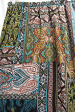 Load image into Gallery viewer, Vintage - National - Earth Tone Bohemian Sheer Print over Lining Long Skirt - Size- Petite Medium