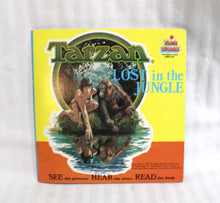 Load image into Gallery viewer, Vintage 1983- Kids Stuff - Tarzan Lost in the Jungle w/ 45 Record (played at 33.5) &quot;See the Pictures, Hear the story, read the book&quot;