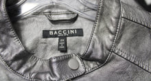 Load image into Gallery viewer, Baccini - Metallic Pewter Faux Leather Jacket - Size 2X