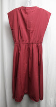 Load image into Gallery viewer, Vintage 1970&#39;s - Leslie Fay - Garnet Red, Sleeveless Button Bodice, A-Line Skirt Midi Dress - See Measurements 26&quot; Unstretched Waist