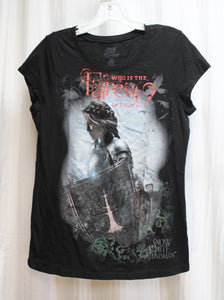 Women's Cut - Snow White and the Huntsman Who is the Fairest of Them All? Black T-Shirt - Size XL