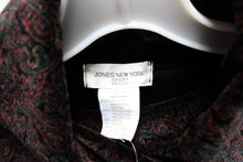 Load image into Gallery viewer, Vintage - Jones New York - Paisley Velvet Tunic Turtle Neck - Size S PETITE (w/ TAGS)