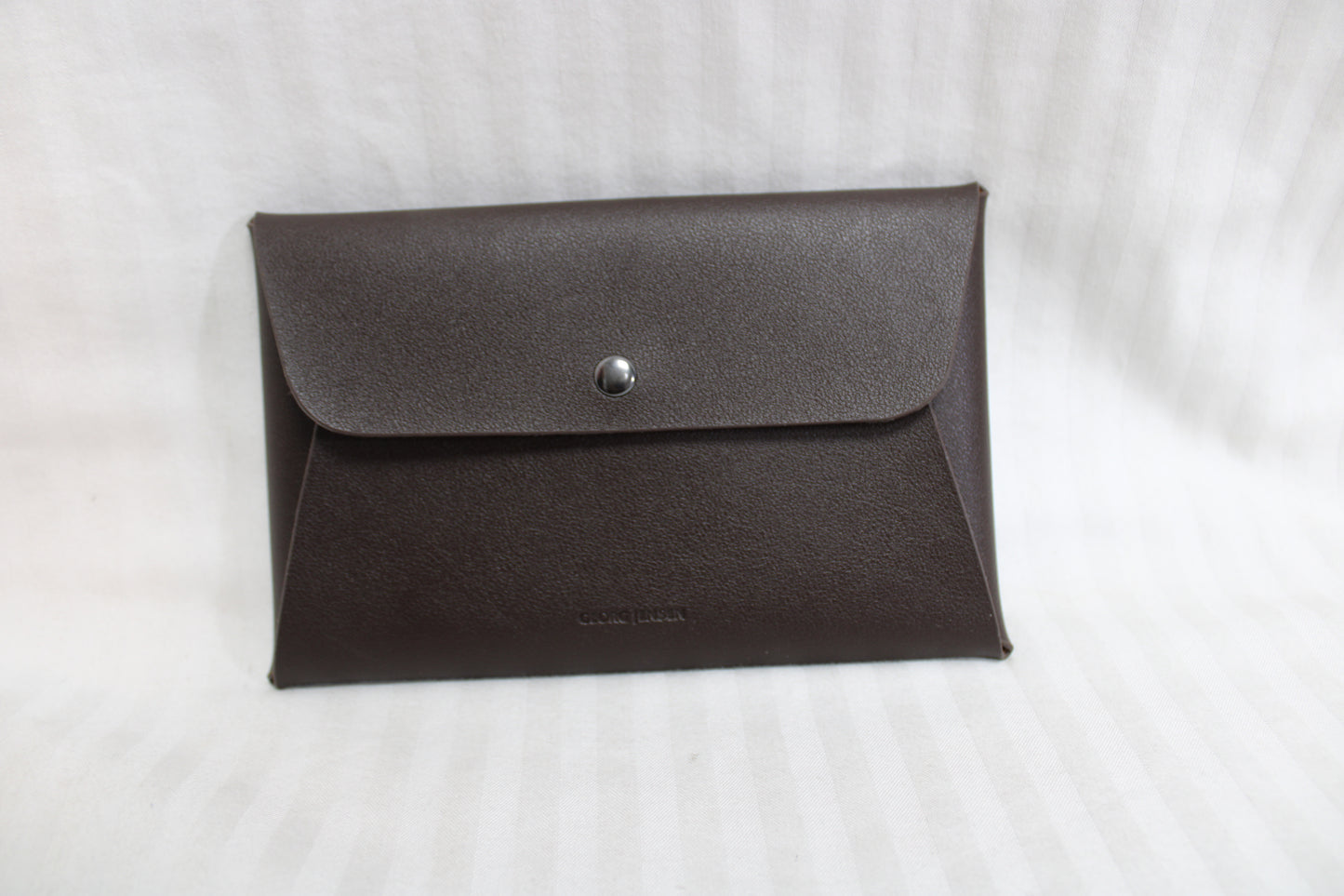 Georg Jensen (Australia) Brown Leather Snap Closure Envelope Wallet