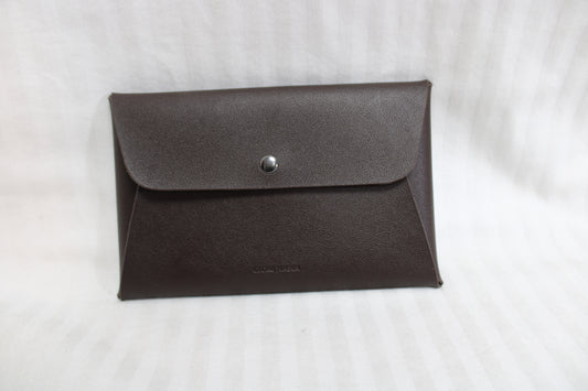 Georg Jensen (Australia) Brown Leather Snap Closure Envelope Wallet