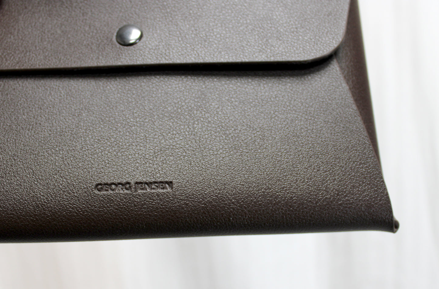 Georg Jensen (Australia) Brown Leather Snap Closure Envelope Wallet