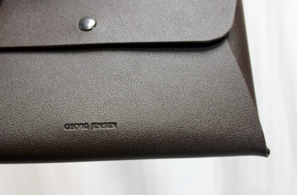 Georg Jensen (Australia) Brown Leather Snap Closure Envelope Wallet