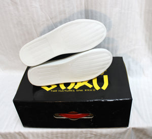 Suru- Two Cultures, One race - Unisex Unilace Black High Leather Top Zip Back Sneakers (w/ Box) - Men's Size 7, Women's Size 9