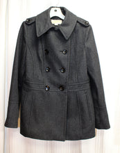 Load image into Gallery viewer, Michael, Michael Kors - Charcoal Gray Wool Blend Double Breasted Coat - Size S