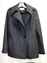 Load image into Gallery viewer, Michael, Michael Kors - Charcoal Gray Wool Blend Double Breasted Coat - Size S