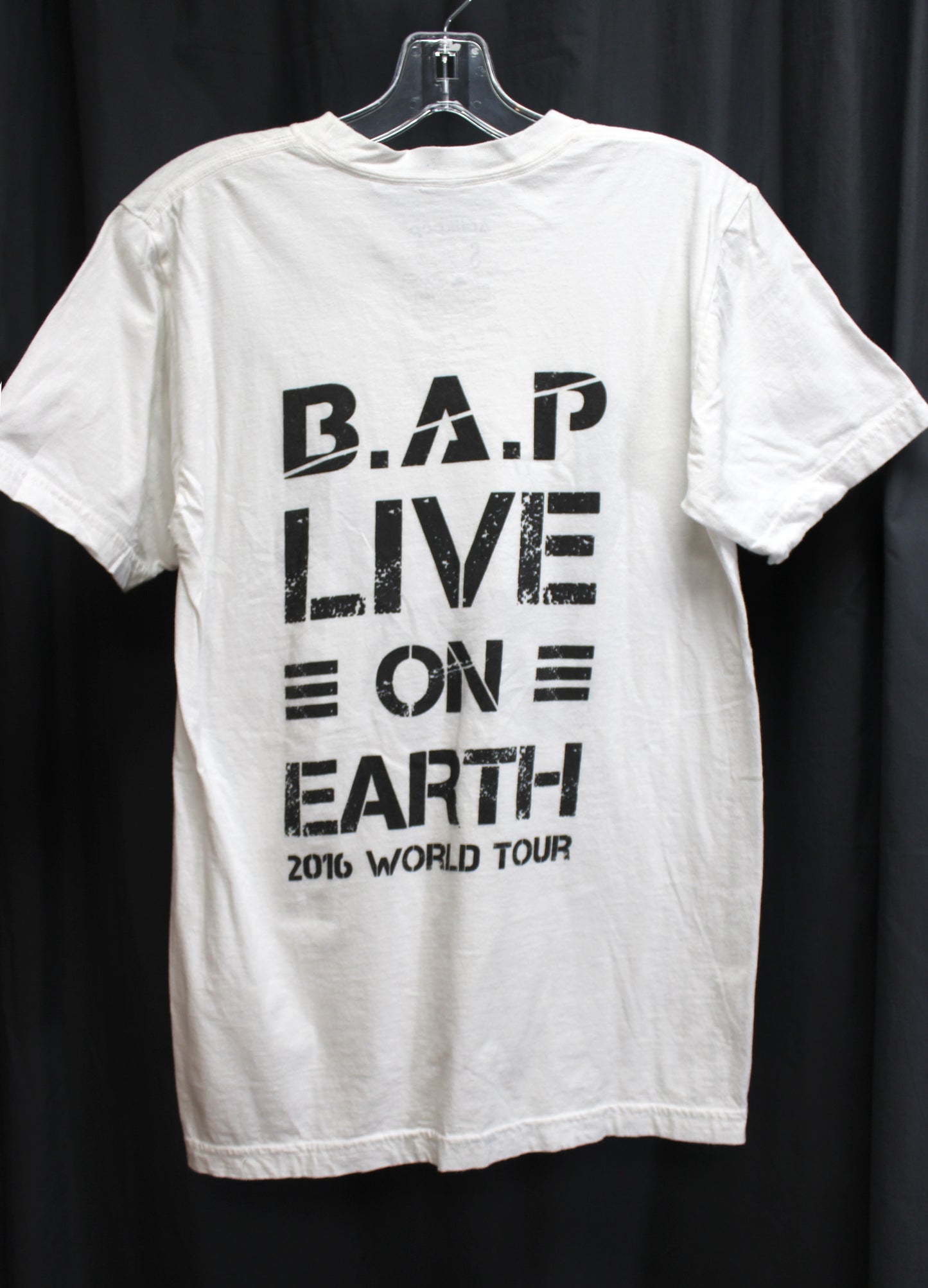 B.A.P. (Kpop) - Live On Earth 2016 World Tour, 2-Sided White T-Shirt - Size S