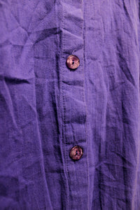 Vintage - C.S.T. Sport - Purple Short Sleeve Cotton Button Up Shirt - Size 2X