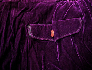 Vintage - Purple Velvet Pants - 30" Waist