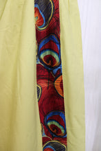 Load image into Gallery viewer, Handmade 2 Pc Peacock Print Tunic w/ Matching Faux Wrap Maxi Skirt - Size XL (approx, See Measurements)