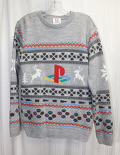Load image into Gallery viewer, Numbskull - Holiday / Ugly Christmas -  Sony Playstation, Heathered Gray, Holiday Pullover Sweater - Size S