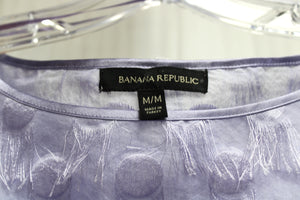 Banana Republic -Unique  Lavender Eyelash Polka Dot texture  Top - Size M