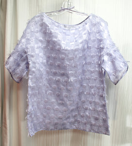 Banana Republic -Unique  Lavender Eyelash Polka Dot texture  Top - Size M