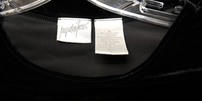 Vintage - Jacqueline Ferrar - Black velvet, Long Sleeve A-Line Dress - Size 10