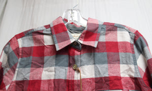 Weatherproof Vintage (Brand) - Red, Gray & white - Flannel Button Up Shirt - Size S (w/ TAGS)