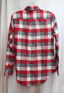 Weatherproof Vintage (Brand) - Red, Gray & white - Flannel Button Up Shirt - Size S (w/ TAGS)