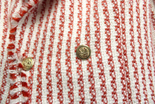 Load image into Gallery viewer, G by Giuliana - Red &amp; white Stripe 3/4th Sleeves, Tweed Blazer - Size M