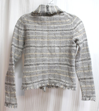 Banana Republic - Wool & angora, Gray & Natural Tones Sweater Blazer - Size S