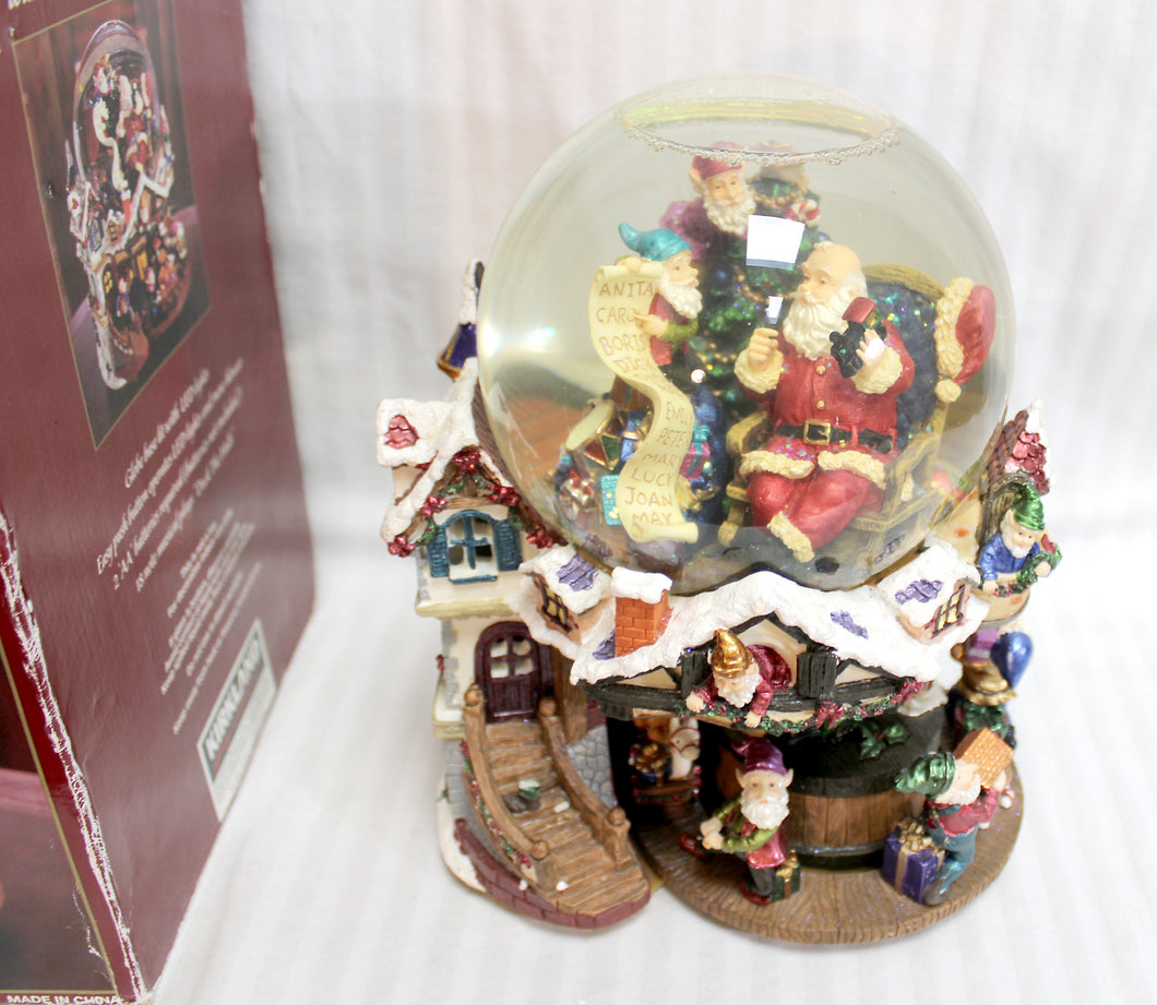 Kirkland Santa's Workshop - Musical Waterglobe w/ Revolving Base #460457 (w/ Box)
