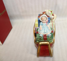 Load image into Gallery viewer, Vintage 2003 Fitz and Floyd - Teddy&#39;s Christmas Lidded Box, Toys &amp; Sleigh, Ceramic Lidded Candy/Trinket Dish (w/ Box)